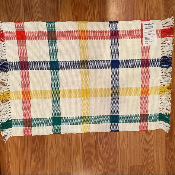 Vintage Harry and David Cotton Handwoven Pear Kitchen Rug 2' x 3' - Picture 2 of 3